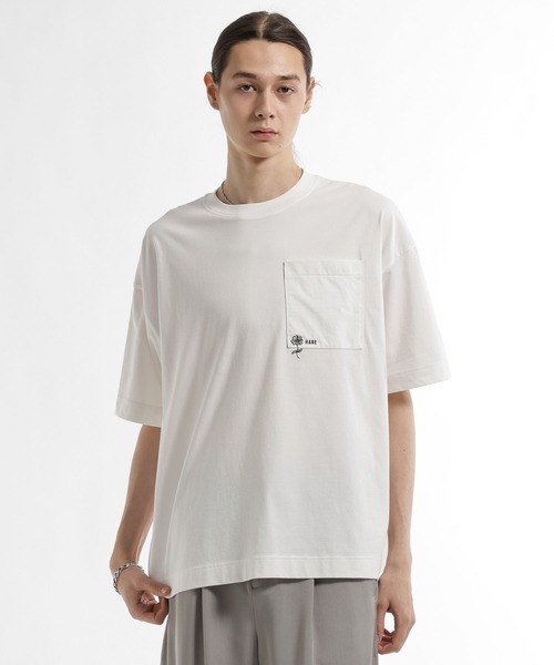 HARE（ハレ）の「【接触冷感】ポケットミニロゴカットソー(HARE)（Tシャツ/カットソー・メンズ・ブルー/パープル/ブラック/ホワイト/グレー・MEDIUM/SMALL）」の20枚目の写真