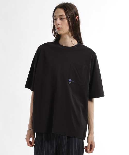 HARE（ハレ）の「【接触冷感】ポケットミニロゴカットソー(HARE)（Tシャツ/カットソー・メンズ・ブルー/パープル/ブラック/ホワイト/グレー・MEDIUM/SMALL）」の22枚目の写真