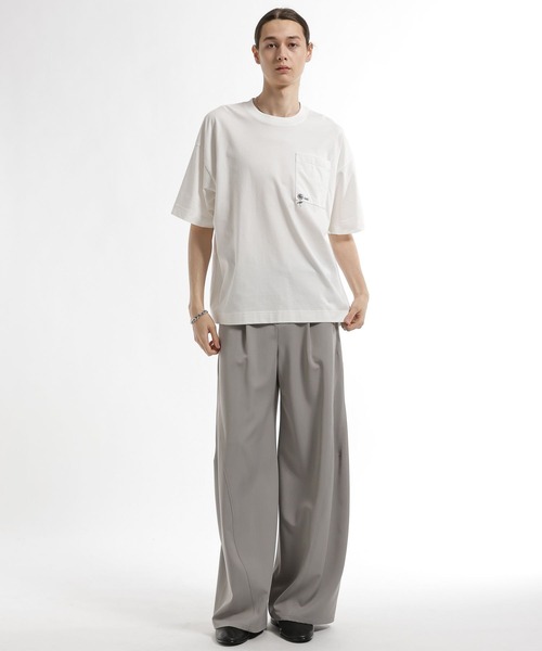 HARE（ハレ）の「【接触冷感】ポケットミニロゴカットソー(HARE)（Tシャツ/カットソー・メンズ・ブルー/パープル/ブラック/ホワイト/グレー・MEDIUM/SMALL）」の6枚目の写真