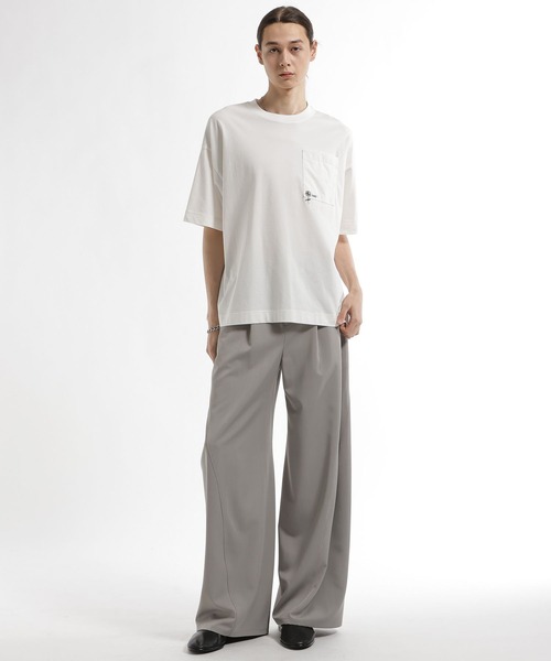 HARE（ハレ）の「【接触冷感】ポケットミニロゴカットソー(HARE)（Tシャツ/カットソー・メンズ・ブルー/パープル/ブラック/ホワイト/グレー・MEDIUM/SMALL）」の7枚目の写真