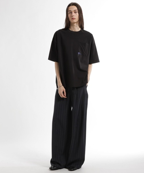 HARE（ハレ）の「【接触冷感】ポケットミニロゴカットソー(HARE)（Tシャツ/カットソー・メンズ・ブルー/パープル/ブラック/ホワイト/グレー・MEDIUM/SMALL）」の9枚目の写真