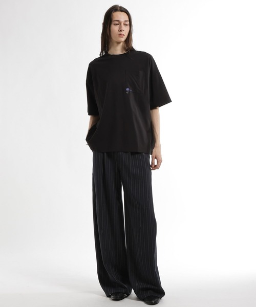 HARE（ハレ）の「【接触冷感】ポケットミニロゴカットソー(HARE)（Tシャツ/カットソー・メンズ・ブルー/パープル/ブラック/ホワイト/グレー・MEDIUM/SMALL）」の10枚目の写真