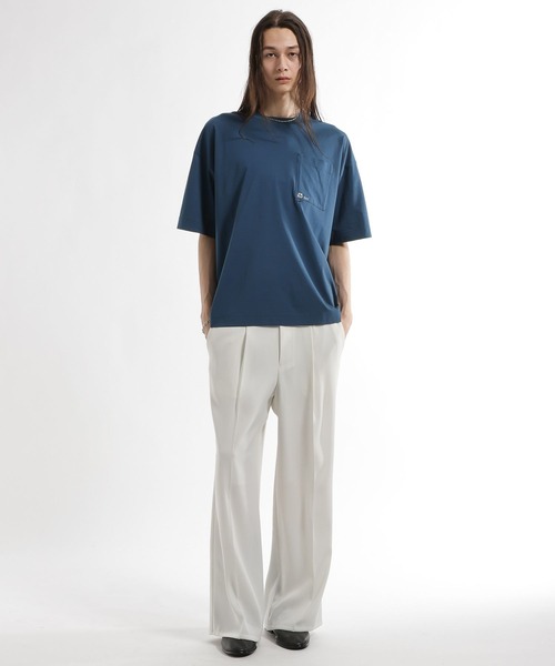 HARE（ハレ）の「【接触冷感】ポケットミニロゴカットソー(HARE)（Tシャツ/カットソー・メンズ・ブルー/パープル/ブラック/ホワイト/グレー・MEDIUM/SMALL）」の14枚目の写真