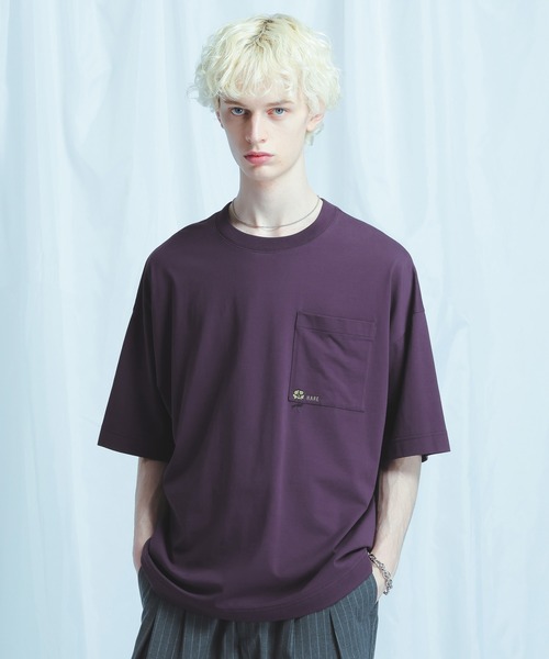 接触冷感】ポケットミニロゴカットソー(HARE)（Tシャツ/カットソー