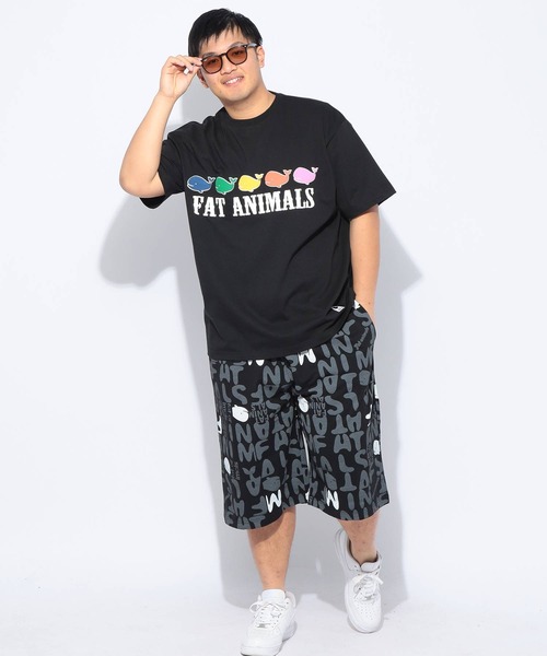 B&T CLUB(ビーティークラブ)の「Tシャツ 半袖 メンズ 大きいサイズ FAT ANIMALS クジラプリント クルーネック B&T CLUB (ビーアンドティークラブ)(Tシャツ/カットソー・メンズ・ブルー/ブラック・X3(6L~7L)/X2(4L~5L)/X1(3L~4L))」の3枚目の写真