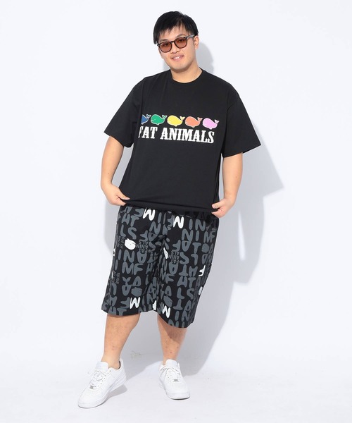 B&T CLUB(ビーティークラブ)の「Tシャツ 半袖 メンズ 大きいサイズ FAT ANIMALS クジラプリント クルーネック B&T CLUB (ビーアンドティークラブ)(Tシャツ/カットソー・メンズ・ブルー/ブラック・X3(6L~7L)/X2(4L~5L)/X1(3L~4L))」の6枚目の写真