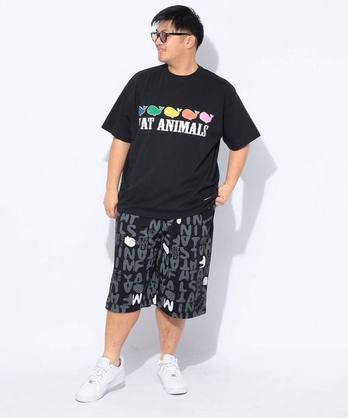 B&T CLUB(ビーティークラブ)の「Tシャツ 半袖 メンズ 大きいサイズ FAT ANIMALS クジラプリント クルーネック B&T CLUB (ビーアンドティークラブ)(Tシャツ/カットソー・メンズ・ブルー/ブラック・X3(6L~7L)/X2(4L~5L)/X1(3L~4L))」の7枚目の写真