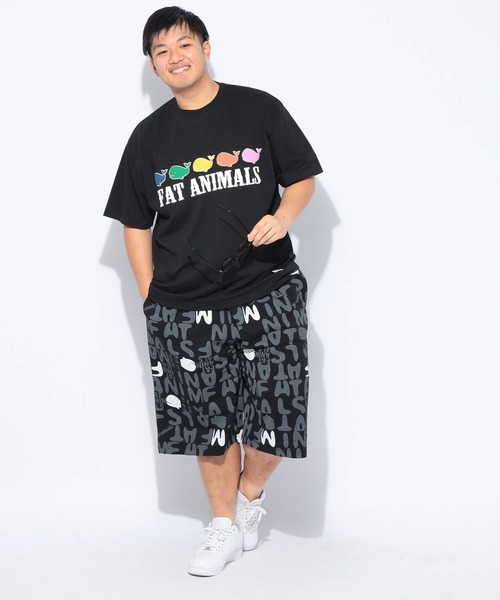B&T CLUB(ビーティークラブ)の「Tシャツ 半袖 メンズ 大きいサイズ FAT ANIMALS クジラプリント クルーネック B&T CLUB (ビーアンドティークラブ)(Tシャツ/カットソー・メンズ・ブルー/ブラック・X3(6L~7L)/X2(4L~5L)/X1(3L~4L))」の8枚目の写真