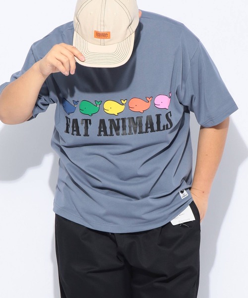 B&T CLUB(ビーティークラブ)の「Tシャツ 半袖 メンズ 大きいサイズ FAT ANIMALS クジラプリント クルーネック B&T CLUB (ビーアンドティークラブ)(Tシャツ/カットソー・メンズ・ブルー/ブラック・X3(6L~7L)/X2(4L~5L)/X1(3L~4L))」の12枚目の写真