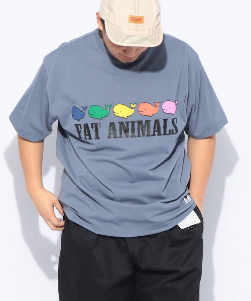 B&T CLUB(ビーティークラブ)の「Tシャツ 半袖 メンズ 大きいサイズ FAT ANIMALS クジラプリント クルーネック B&T CLUB (ビーアンドティークラブ)(Tシャツ/カットソー・メンズ・ブルー/ブラック・X3(6L~7L)/X2(4L~5L)/X1(3L~4L))」の10枚目の写真
