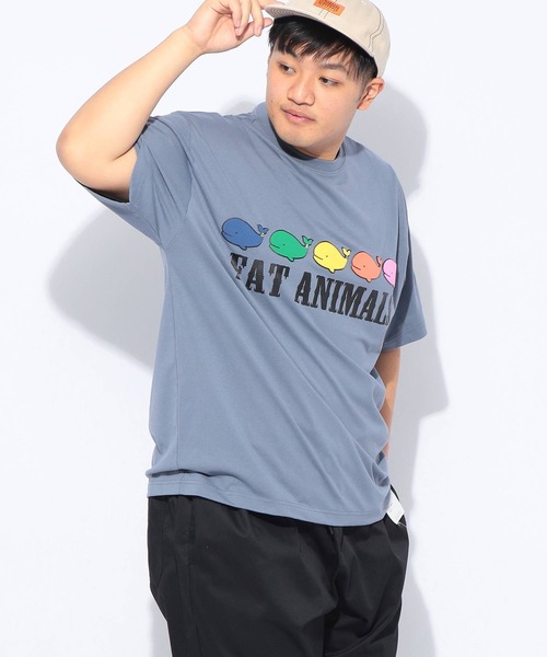 B&T CLUB(ビーティークラブ)の「Tシャツ 半袖 メンズ 大きいサイズ FAT ANIMALS クジラプリント クルーネック B&T CLUB (ビーアンドティークラブ)(Tシャツ/カットソー・メンズ・ブルー/ブラック・X3(6L~7L)/X2(4L~5L)/X1(3L~4L))」の14枚目の写真