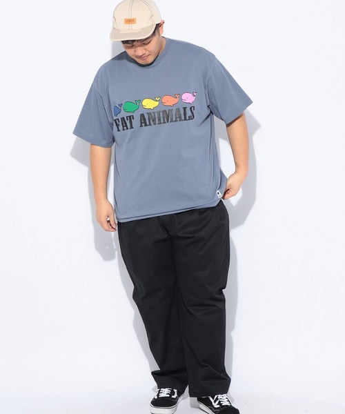 B&T CLUB(ビーティークラブ)の「Tシャツ 半袖 メンズ 大きいサイズ FAT ANIMALS クジラプリント クルーネック B&T CLUB (ビーアンドティークラブ)(Tシャツ/カットソー・メンズ・ブルー/ブラック・X3(6L~7L)/X2(4L~5L)/X1(3L~4L))」の17枚目の写真