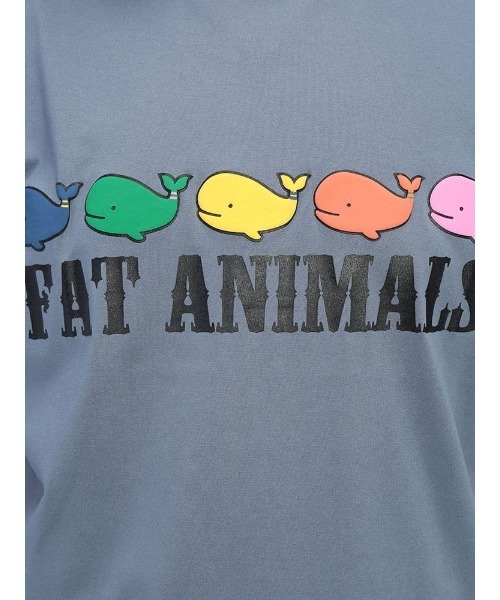 B&T CLUB(ビーティークラブ)の「Tシャツ 半袖 メンズ 大きいサイズ FAT ANIMALS クジラプリント クルーネック B&T CLUB (ビーアンドティークラブ)(Tシャツ/カットソー・メンズ・ブルー/ブラック・X3(6L~7L)/X2(4L~5L)/X1(3L~4L))」の22枚目の写真