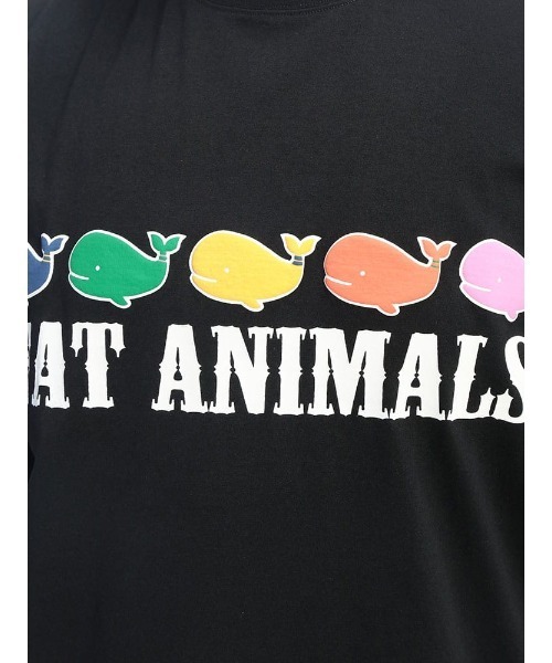 B&T CLUB(ビーティークラブ)の「Tシャツ 半袖 メンズ 大きいサイズ FAT ANIMALS クジラプリント クルーネック B&T CLUB (ビーアンドティークラブ)(Tシャツ/カットソー・メンズ・ブルー/ブラック・X3(6L~7L)/X2(4L~5L)/X1(3L~4L))」の21枚目の写真