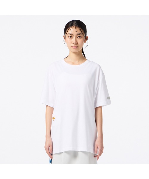 hummel(ヒュンメル)の「hummel/ヒュンメルHMP ハンソデTシャツ(Tシャツ/カットソー・レディース・ホワイト/ブルー/ブラック・M/L/XL/S)」の4枚目の写真