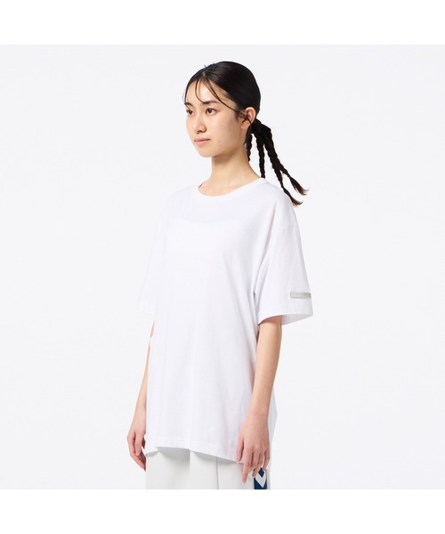 hummel(ヒュンメル)の「hummel/ヒュンメルHMP ハンソデTシャツ(Tシャツ/カットソー・レディース・ホワイト/ブルー/ブラック・M/L/XL/S)」の5枚目の写真