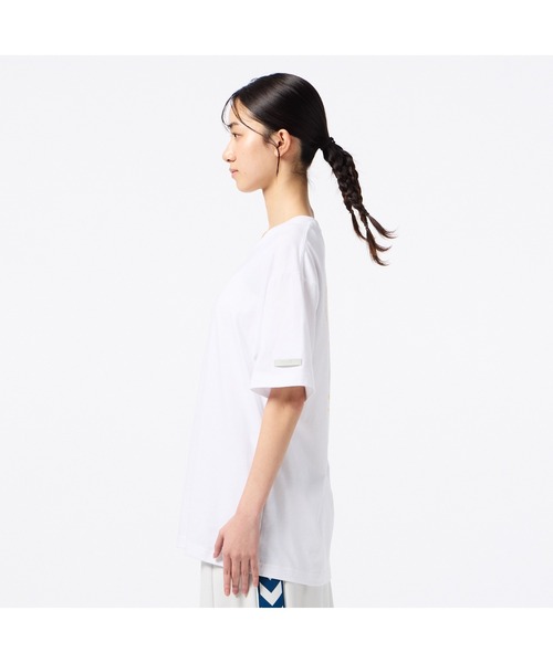 hummel(ヒュンメル)の「hummel/ヒュンメルHMP ハンソデTシャツ(Tシャツ/カットソー・レディース・ホワイト/ブルー/ブラック・M/L/XL/S)」の6枚目の写真