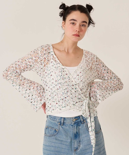 TINA：JOJUN（ティーナジョジュン）の「カットレース カシュクール トップス TINA：JOJUN（その他トップス・レディース・ホワイト系その他/ホワイト・M）」の2枚目の写真