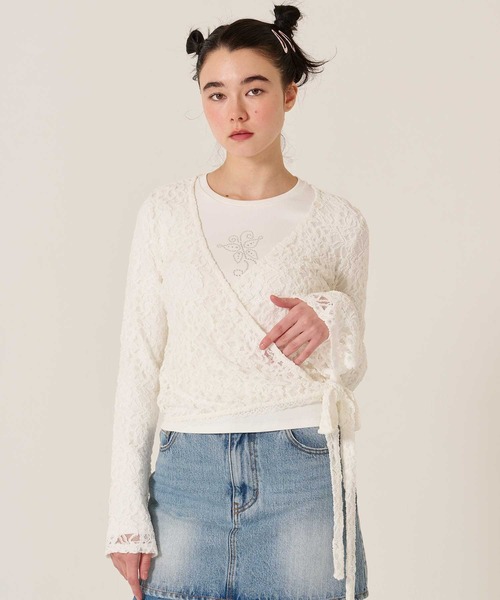 TINA：JOJUN（ティーナジョジュン）の「カットレース カシュクール トップス TINA：JOJUN（その他トップス・レディース・ホワイト系その他/ホワイト・M）」の5枚目の写真