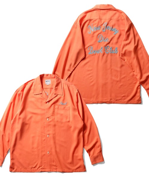 HOUSTON ヒューストン］NEW JERSEY EMB RAYON BOWLING L/S SHIRT