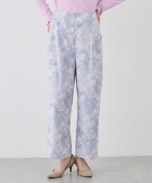 ぼかし柄タックワイドパンツ