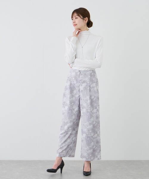 Jayro(ジャイロ)の「ぼかし柄タックワイドパンツ(その他パンツ・レディース・ラベンダー/ブラック系その他/ブルー系その他4・FREE)」の8枚目の写真