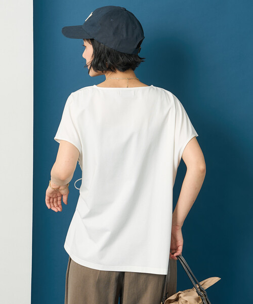 FREAK'S STORE(フリークスストア)の「藤本美貴 × FREAK'S STORE/フリークスストア リボンギャザー半袖Tシャツ(Tシャツ/カットソー・レディース・オフホワイト/ブルー/ブラック・フリ-)」の13枚目の写真