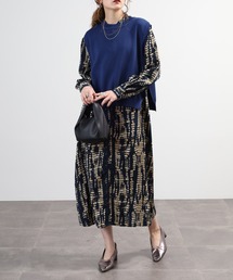 A.N.L（エーエヌエル　レーベル）の「A.N.L ニットベスト×ワンピースセット 長袖（ワンピース）」