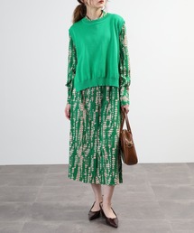 A.N.L（エーエヌエル　レーベル）の「A.N.L ニットベスト×ワンピースセット 長袖（ワンピース）」