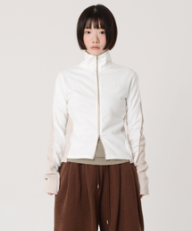 PIECEMAKER（ピースメーカー）の「カットオフミックスドツーウェイジップアップジャケット（アイボリー）（その他アウター）」