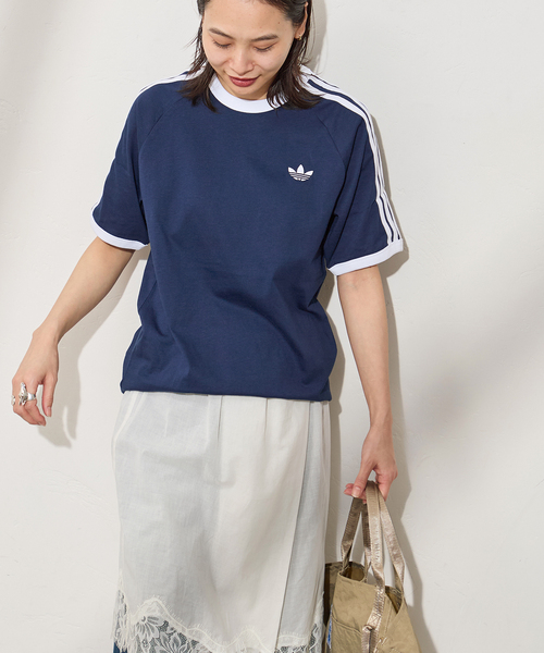 adidas Originals（アディダスオリジナルス）の「《WEB限定》【adidas originals/アディダス オリジナルス】3-STRIPES TEE（Tシャツ/カットソー・レディース・ブラウン/ブラック/ネイビー・FREE）」の3枚目の写真