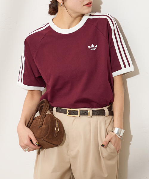 adidas Originals（アディダスオリジナルス）の「《WEB限定》【adidas originals/アディダス オリジナルス】3-STRIPES TEE（Tシャツ/カットソー・レディース・ブラウン/ブラック/ネイビー・FREE）」の2枚目の写真