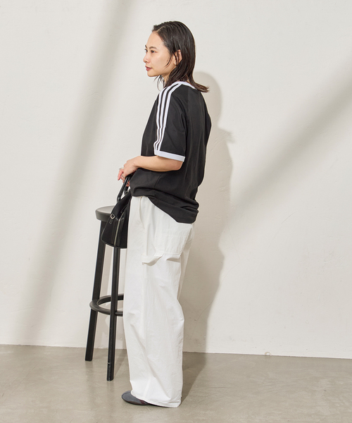 adidas Originals（アディダスオリジナルス）の「《WEB限定》【adidas originals/アディダス オリジナルス】3-STRIPES TEE（Tシャツ/カットソー・レディース・ブラウン/ブラック/ネイビー・FREE）」の21枚目の写真