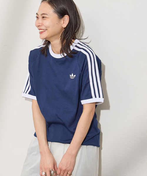 adidas Originals（アディダスオリジナルス）の「《WEB限定》【adidas originals/アディダス オリジナルス】3-STRIPES TEE（Tシャツ/カットソー・レディース・ブラウン/ブラック/ネイビー・FREE）」の16枚目の写真