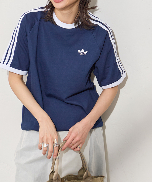 adidas Originals（アディダスオリジナルス）の「《WEB限定》【adidas originals/アディダス オリジナルス】3-STRIPES TEE（Tシャツ/カットソー・レディース・ブラウン/ブラック/ネイビー・FREE）」の17枚目の写真
