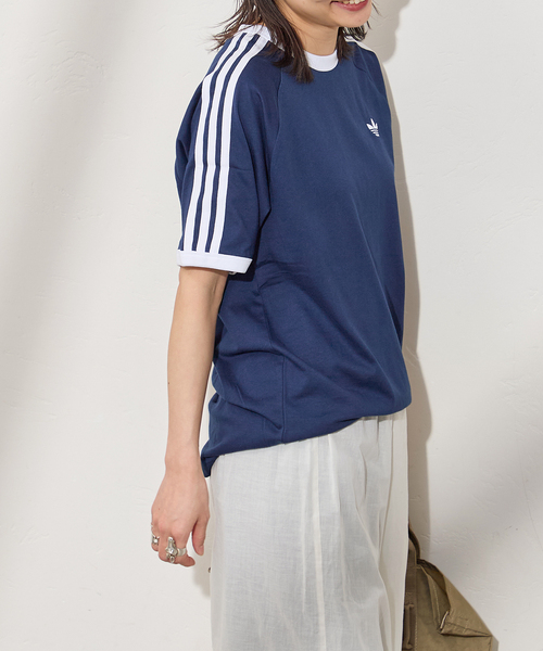 adidas Originals（アディダスオリジナルス）の「《WEB限定》【adidas originals/アディダス オリジナルス】3-STRIPES TEE（Tシャツ/カットソー・レディース・ブラウン/ブラック/ネイビー・FREE）」の18枚目の写真