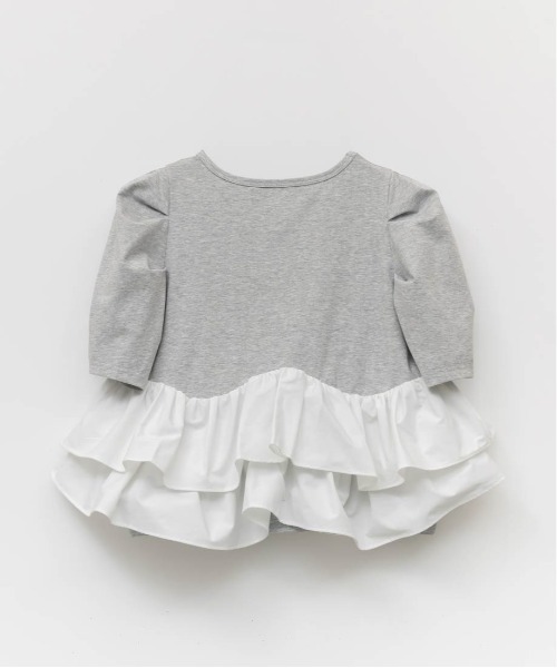 RANDA（ランダ）の「タフタフリルペプラムTシャツ（Tシャツ/カットソー・レディース・イエロー/ホワイト/グレー・FREE）」の16枚目の写真