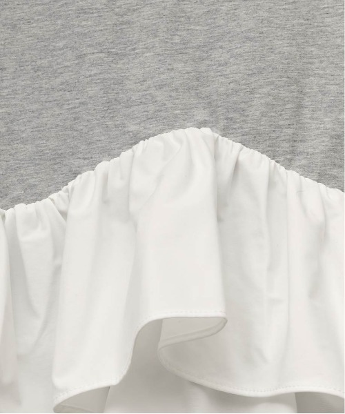 RANDA（ランダ）の「タフタフリルペプラムTシャツ（Tシャツ/カットソー・レディース・イエロー/ホワイト/グレー・FREE）」の18枚目の写真