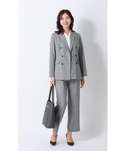 AOYAMA(アオヤマ)の「6ボタンダブルジャケット【超接触冷感】【セットアップ着用可】(スーツジャケット・レディース・グレー・L/S/M)」の11枚目の写真