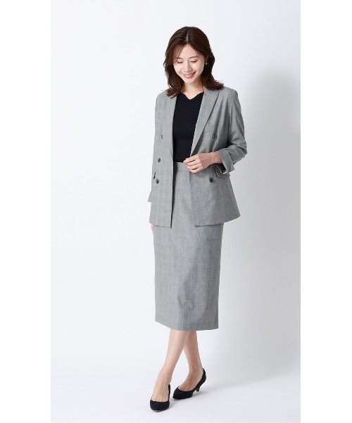 AOYAMA(アオヤマ)の「6ボタンダブルジャケット【超接触冷感】【セットアップ着用可】(スーツジャケット・レディース・グレー・L/S/M)」の12枚目の写真