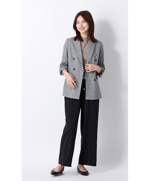 AOYAMA(アオヤマ)の「6ボタンダブルジャケット【超接触冷感】【セットアップ着用可】(スーツジャケット・レディース・グレー・L/S/M)」の13枚目の写真