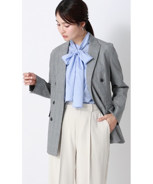 AOYAMA(アオヤマ)の「6ボタンダブルジャケット【超接触冷感】【セットアップ着用可】(スーツジャケット・レディース・グレー・L/S/M)」の14枚目の写真