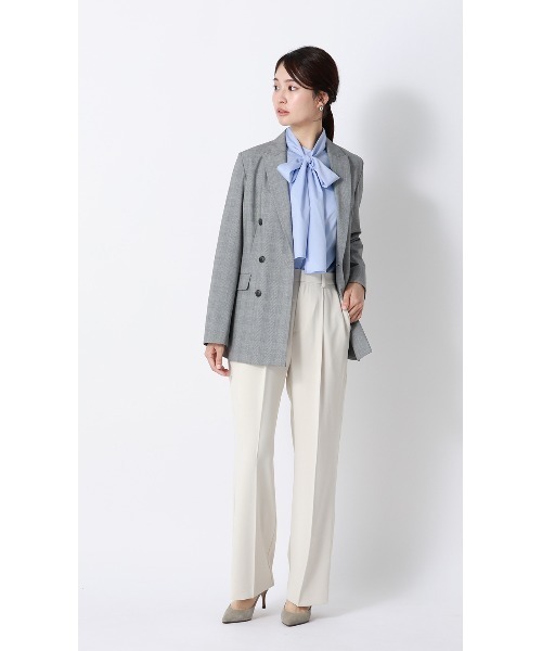 AOYAMA(アオヤマ)の「6ボタンダブルジャケット【超接触冷感】【セットアップ着用可】(スーツジャケット・レディース・グレー・L/S/M)」の15枚目の写真