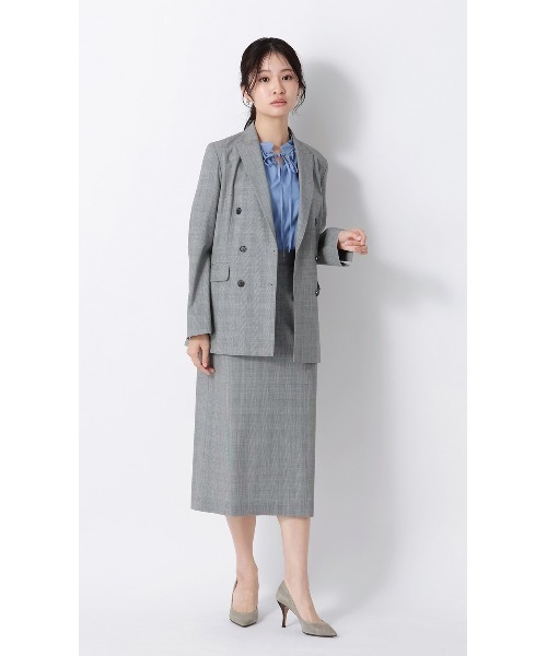 AOYAMA(アオヤマ)の「6ボタンダブルジャケット【超接触冷感】【セットアップ着用可】(スーツジャケット・レディース・グレー・L/S/M)」の16枚目の写真