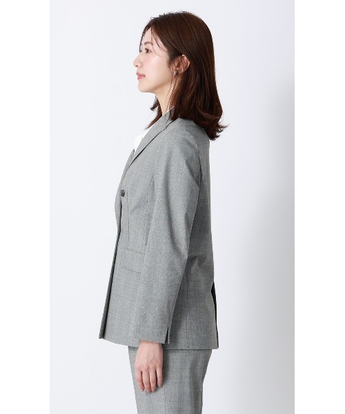 AOYAMA(アオヤマ)の「6ボタンダブルジャケット【超接触冷感】【セットアップ着用可】(スーツジャケット・レディース・グレー・L/S/M)」の3枚目の写真