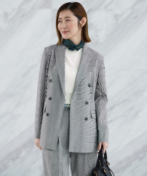 AOYAMA(アオヤマ)の「6ボタンダブルジャケット【超接触冷感】【セットアップ着用可】(スーツジャケット・レディース・グレー・L/S/M)」の19枚目の写真