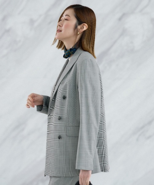 AOYAMA(アオヤマ)の「6ボタンダブルジャケット【超接触冷感】【セットアップ着用可】(スーツジャケット・レディース・グレー・L/S/M)」の20枚目の写真