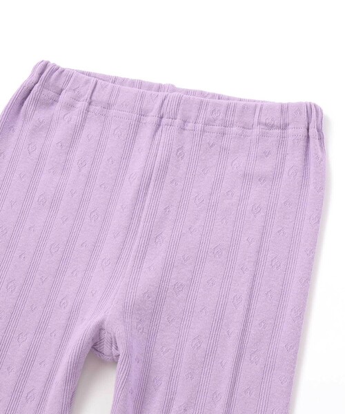 SLAP SLIP(スラップスリップ)の「裾チュールレース7分丈レギンス(80~120cm)(レギンス/スパッツ・キッズ・ホワイト/パープル・80cm/90cm/120cm/100cm/110cm)」の10枚目の写真