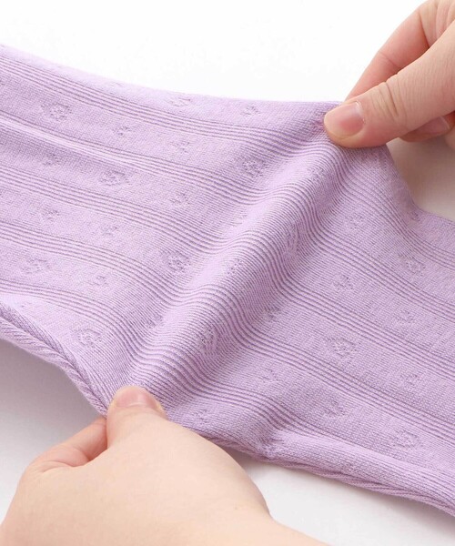 SLAP SLIP(スラップスリップ)の「裾チュールレース7分丈レギンス(80~120cm)(レギンス/スパッツ・キッズ・ホワイト/パープル・80cm/90cm/120cm/100cm/110cm)」の13枚目の写真