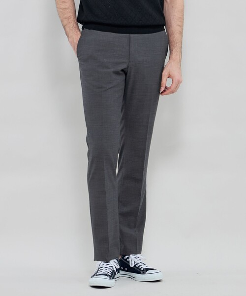 MACKINTOSH LONDON(マッキントッシュ ロンドン)の「【LEON掲載】【Adjustable Fit】トロピカルメランジスラックス(スラックス・メンズ・グレー系その他2/ダークネイビー/ブラウン系その他6・90/86/82/78)」の1枚目の写真